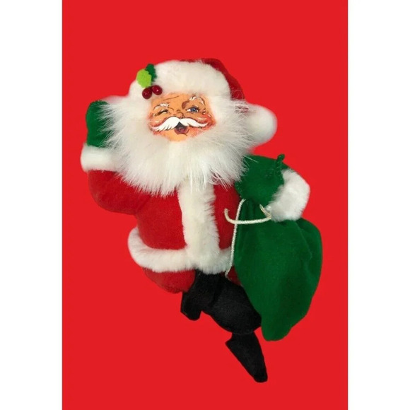 ANNALEE 9" CHRISTMAS DELIGHTS SANTA CLAUS & BAG HOLIDAY STAR LIGHTS UPDOLL NWT - Picture 2 of 11